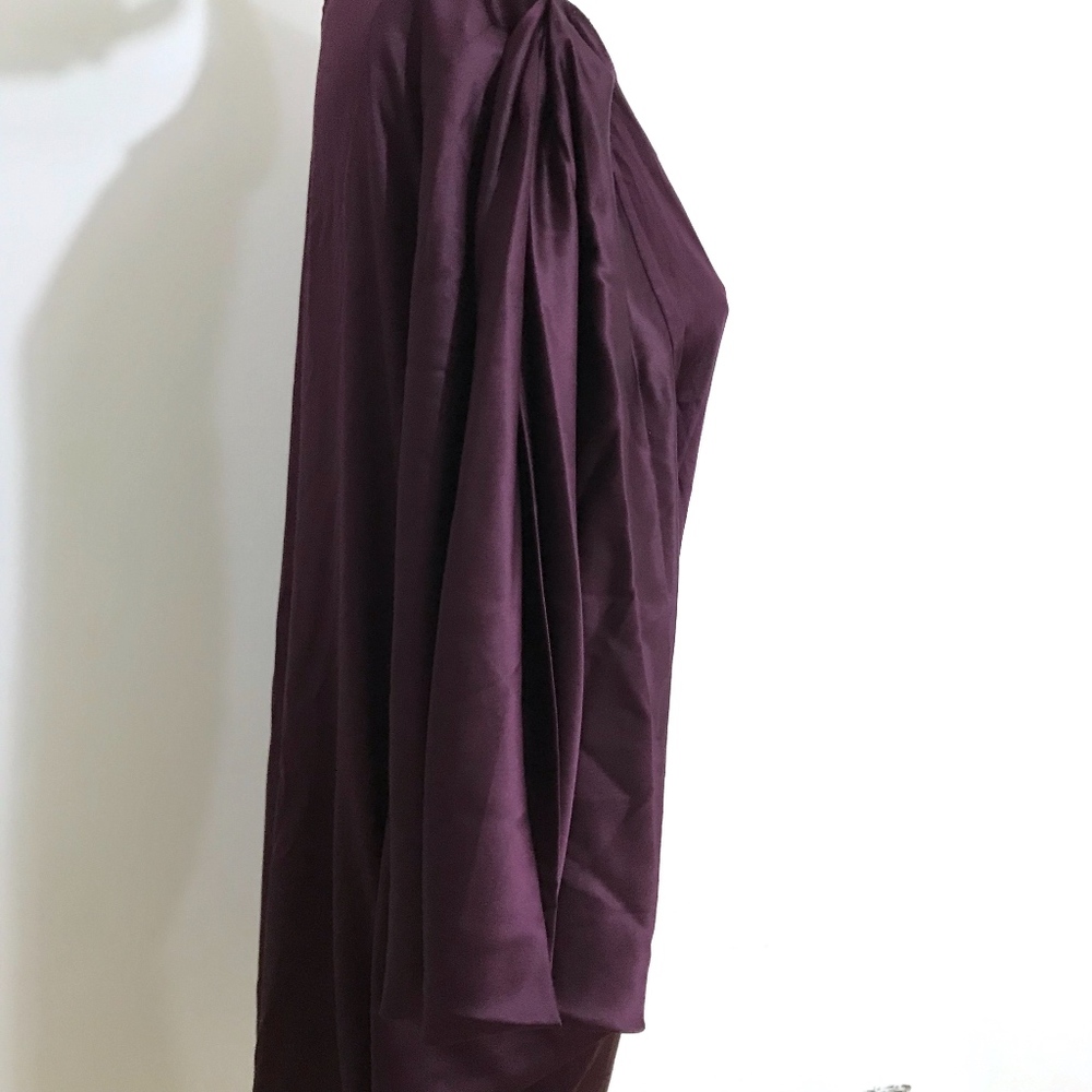 Elie Tahari Purple Silk Draped Dress - Picture 4 of 6